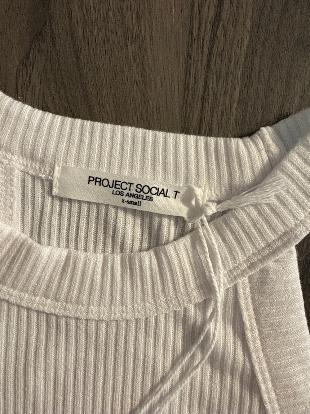 Project Social T White Ribbed Halter Tank - Picture 12 of 12